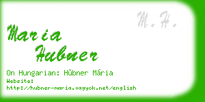 maria hubner business card